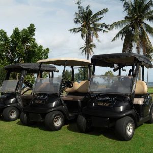 3 buggy car on the golf course in lombok